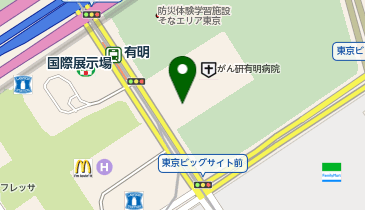 kmグループ がん研有明病院 タクシー乗り場の地図画像