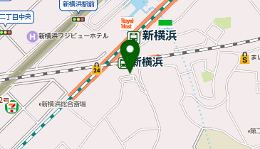 新横浜 篠原口 タクシー乗り場の地図画像