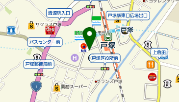 戸塚 西口(区役所 地下1F) タクシー乗り場の地図画像