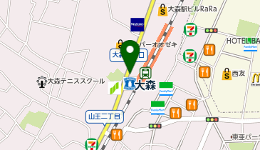 大森(東京都) 西口 タクシー乗り場の地図画像