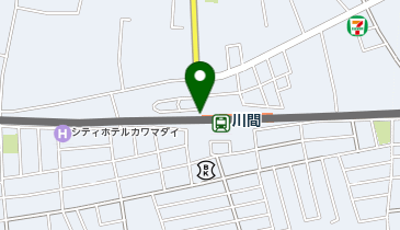 川間 北口 タクシー乗り場の地図画像