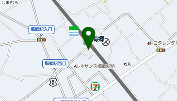 梅郷 西口 タクシー乗り場の地図画像