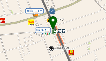 初石 改札前 タクシー乗り場の地図画像