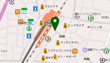 柏 東口 タクシー乗り場の地図画像