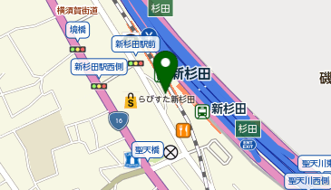 新杉田 西口 タクシー乗り場の地図画像