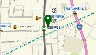 高座渋谷 東口 タクシー乗り場の地図画像