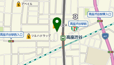 高座渋谷 西口 タクシー乗り場の地図画像