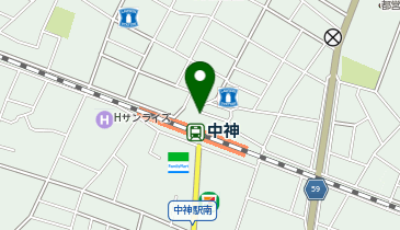 中神 北口 タクシー乗り場の地図画像