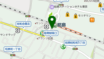 昭島 南口 タクシー乗り場の地図画像