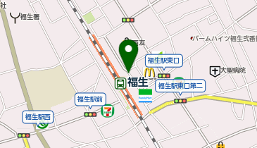 福生 東口 タクシー乗り場の地図画像