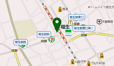 福生 西口 タクシー乗り場の地図画像