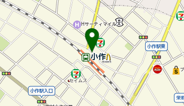 小作 東口 タクシー乗り場の地図画像