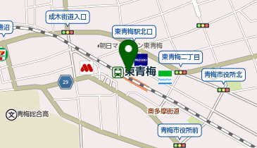 東青梅 北口 タクシー乗り場の地図画像
