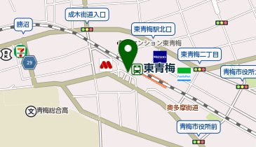 東青梅 南口 タクシー乗り場の地図画像