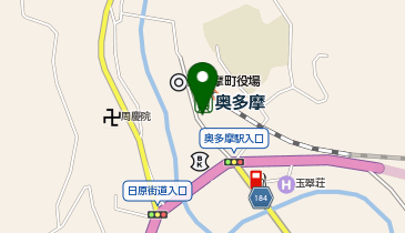 奥多摩 改札前 タクシー乗り場の地図画像