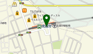 北国分 出口1 タクシー乗り場の地図画像