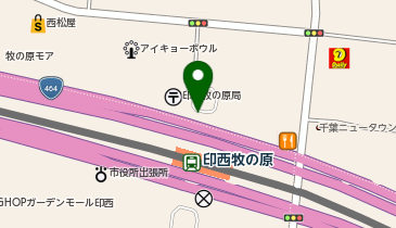 印西牧の原 北口 タクシー乗り場の地図画像