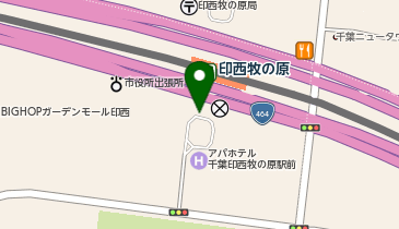 印西牧の原 南口 タクシー乗り場の地図画像
