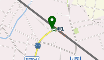 柳生 改札前 タクシー乗り場の地図画像