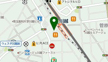 川越 西口 タクシー乗り場の地図画像