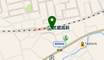 武蔵高萩 南口 タクシー乗り場の地図画像