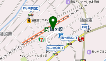 姉ヶ崎 東口 タクシー乗り場の地図画像