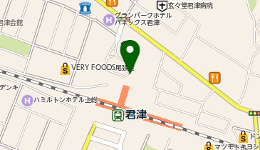 君津 北口 タクシー乗り場の地図画像