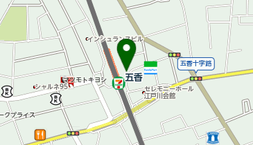 五香 東口 タクシー乗り場の地図画像