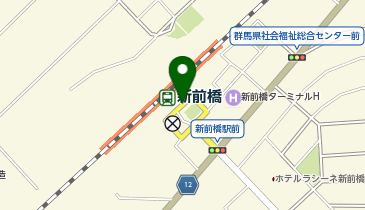 新前橋 東口 タクシー乗り場の地図画像