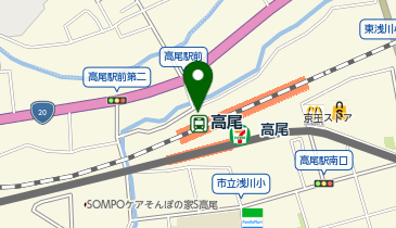 高尾(東京都) 北口 タクシー乗り場の地図画像