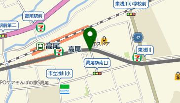 高尾(東京都) 南口 タクシー乗り場の地図画像