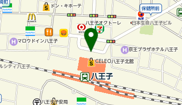 八王子 北口 タクシー乗り場の地図画像