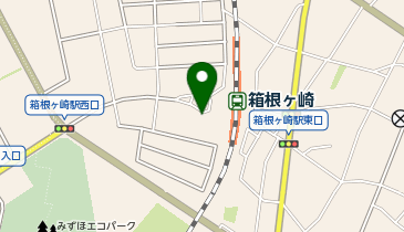 箱根ヶ崎 西口 タクシー乗り場の地図画像