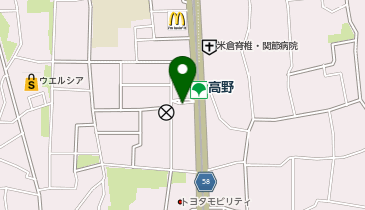 高野(東京都) 西口 タクシー乗り場の地図画像