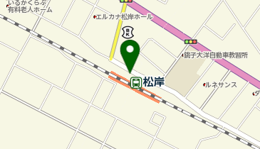 松岸 正面口 タクシー乗り場の地図画像