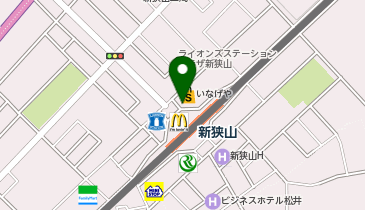 新狭山 北口 タクシー乗り場の地図画像