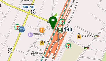 小山 西口 タクシー乗り場の地図画像
