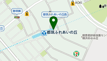 都筑ふれあいの丘 駅前ロータリー タクシー乗り場の地図画像