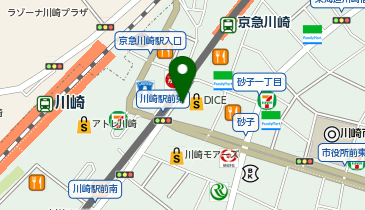 京急川崎 中央口 タクシー乗り場の地図画像