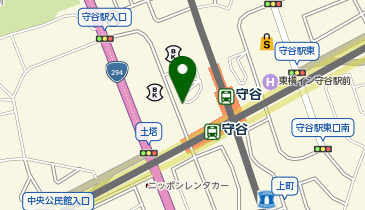 守谷 西口 タクシー乗り場の地図画像