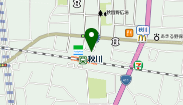 秋川 北口 タクシー乗り場の地図画像