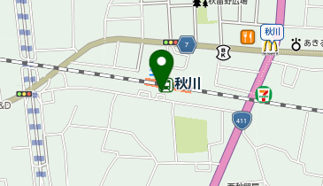 秋川 南口 タクシー乗り場の地図画像