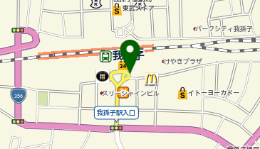 我孫子(千葉県) 南口 タクシー乗り場の地図画像