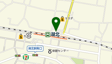 湖北 北口 タクシー乗り場の地図画像