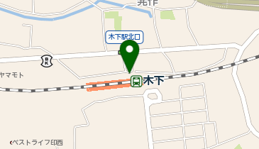 木下 駅前ロータリー タクシー乗り場の地図画像