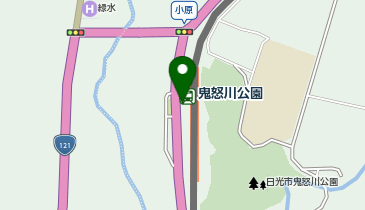 鬼怒川公園 改札前 タクシー乗り場の地図画像