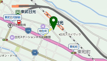 日光 駅前ロータリー タクシー乗り場の地図画像