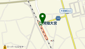 常陸大宮 改札前 タクシー乗り場の地図画像