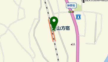 山方宿 改札横 タクシー乗り場の地図画像