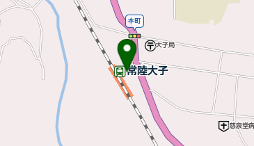 常陸大子 改札前 タクシー乗り場の地図画像